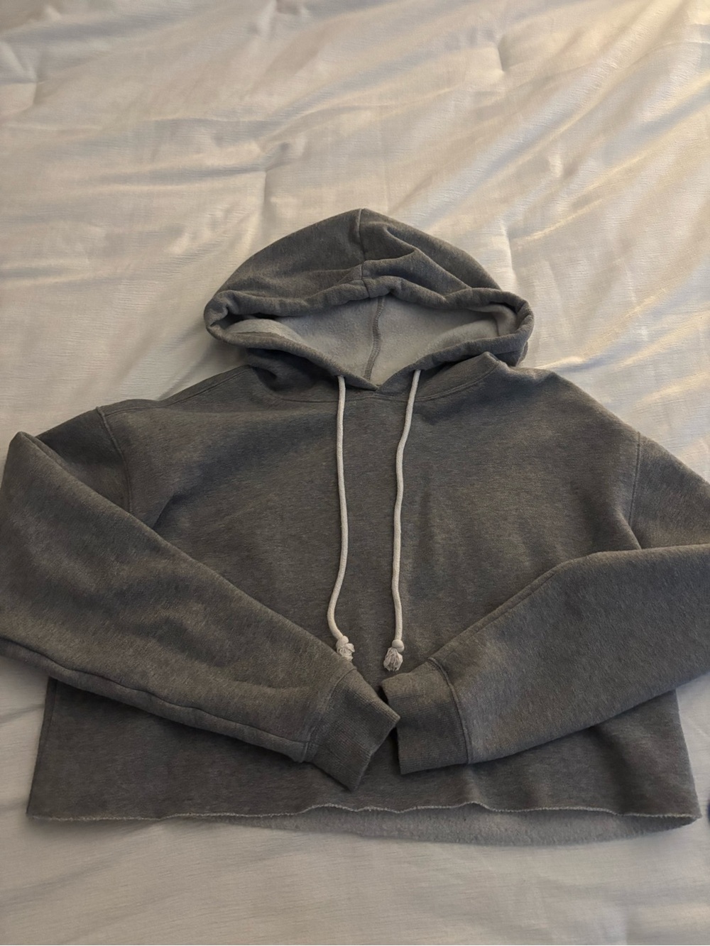 wild fable Light Gray Fleece Pullover Hoodie